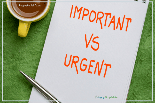 Task Prioritizing, Important Vs Urgent