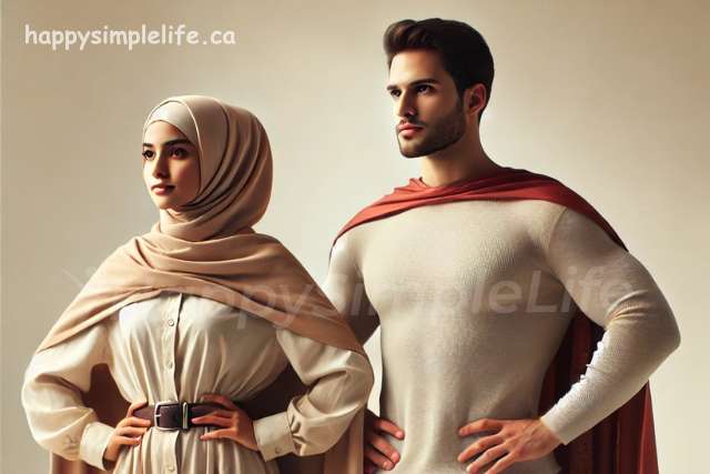 Discover Your Superpower Discover Your Superpower, A woman and man with capes standing like superheros